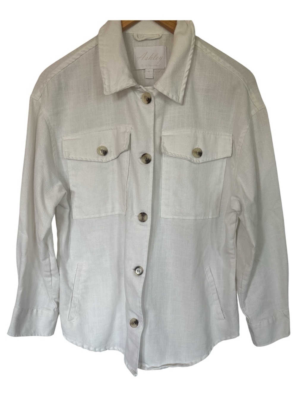 Ashley By 26 International White Button-Front Utility Jacket